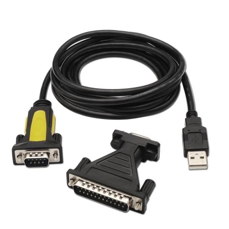 Cable Conversor impresora Nanocable 10.03.0002/ USB Macho - DB9 Macho/ DB25 Macho