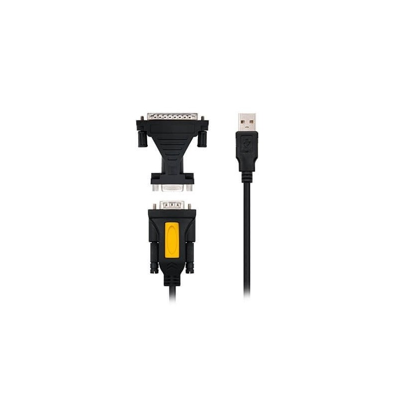 Cable Conversor impresora Nanocable 10.03.0002/ USB Macho - DB9 Macho/ DB25 Macho