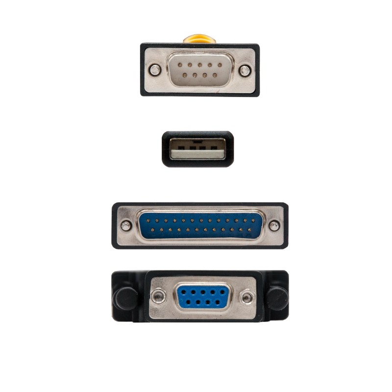 Cable Conversor impresora Nanocable 10.03.0002/ USB Macho - DB9 Macho/ DB25 Macho