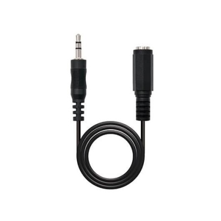 Nanocable Cable Audio, Jack 3.5/M-H, Negro, 3 M