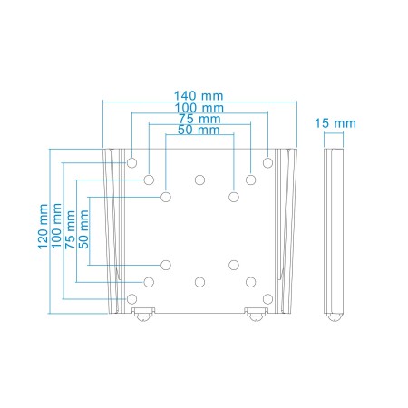 Soporte pared tv lp1023f - b 13 pulgadas - 27 pulgadas carga maxima 30kg negro