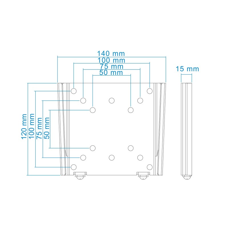 Soporte pared tv lp1023f - b 13 pulgadas - 27 pulgadas carga maxima 30kg negro