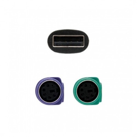 Conversor PS/2 Nanocable 10.03.0101/ 2x PS/2 Hembra - USB Macho
