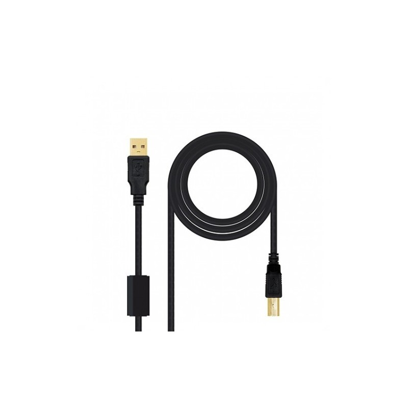 Nanocable Cable USB 2.0 Impresora Ferrita 5 M