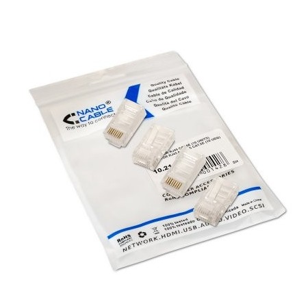 Nanocable Conector RJ45 Categoria 5 UTP 100 Und.