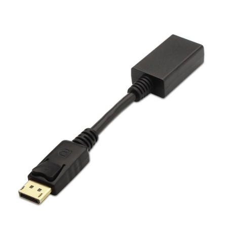 Adaptador displayport a hdmi nanocable macho - hembra 15cm negro
