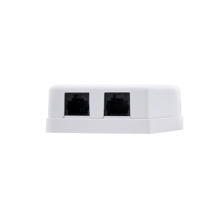 Nanocable Roseta Superficie CAT.6 UTP 2Tomas Blanc