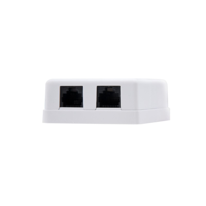 Nanocable Roseta Superficie CAT.6 UTP 2Tomas Blanc