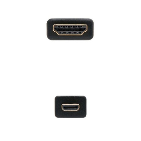 Cable micro hdmi tipo d a hdmi tipo a nanocable 1.8m negro 1.8m - macho a macho - alta velocidad - negro
