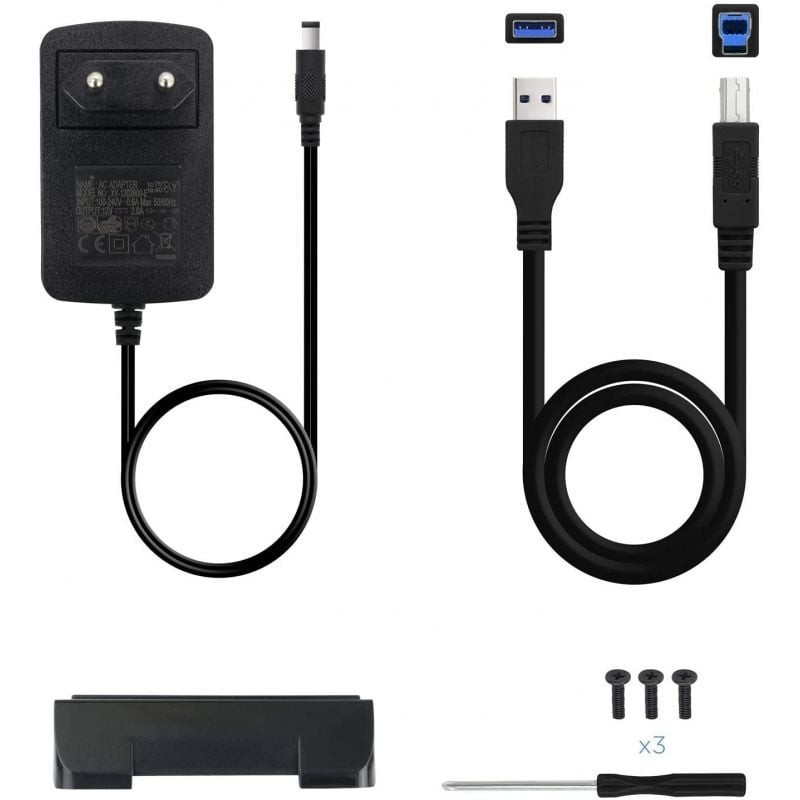 Caja Externa para Disco Duro de 3.5″ TooQ TQE-3527B/ USB 3.1