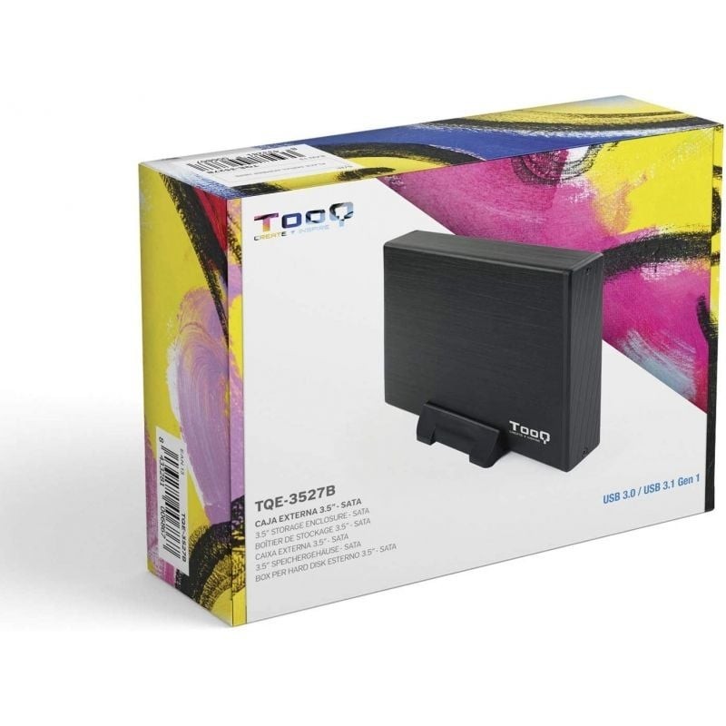 Caja Externa para Disco Duro de 3.5″ TooQ TQE-3527B/ USB 3.1