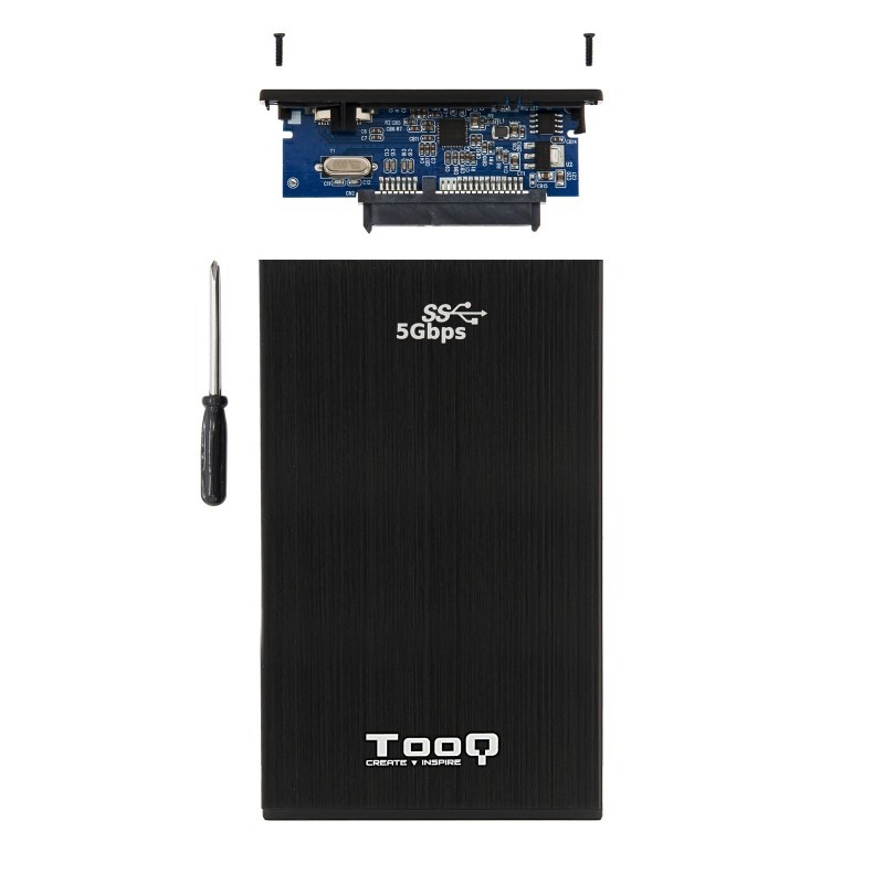 TooQ TQE-2522B caja HD 2.5″ SATA3 USB 3.0 Negra
