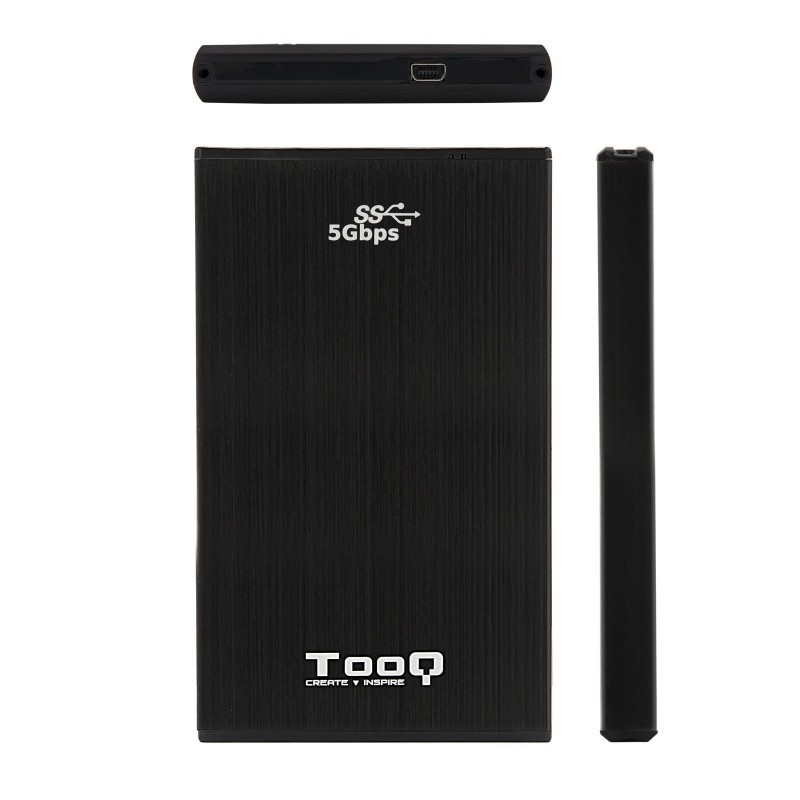 TooQ TQE-2522B caja HD 2.5″ SATA3 USB 3.0 Negra