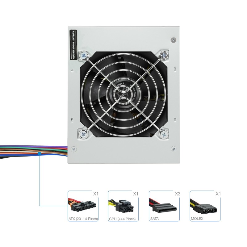 Fuente alimentacion tooq ep - ii sfx matx tqep - 500s - sfx 500w
