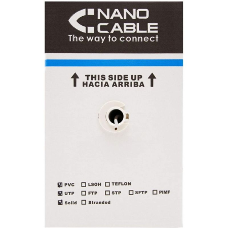 Nanocable Bobina Cable RJ45 CAT6 UTP Rigido305 Ex
