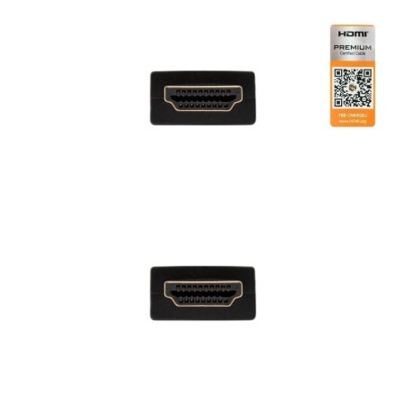 Cable hdmi 2.0 premium tipo a a hdmi tipo a nanocable 3m - macho - macho - alta velocidad - 4k - 18gbps - negro