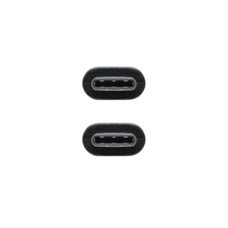 Cable USB 3.2 Tipo-C Nanocable 10.01.4101/ USB Tipo-C Macho - USB Tipo-C Macho/ hasta 100W/ 1m/ Negro