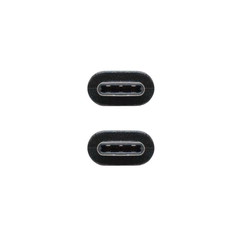 Cable USB 3.2 Tipo-C Nanocable 10.01.4101/ USB Tipo-C Macho - USB Tipo-C Macho/ hasta 100W/ 1m/ Negro