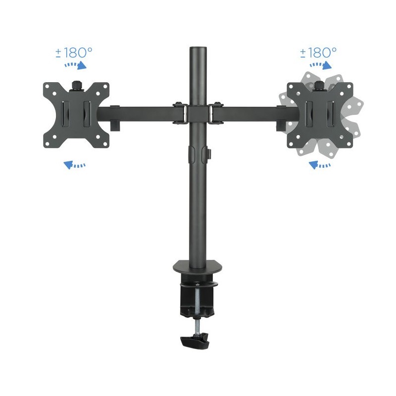 Soporte mesa tooq db1232tn - b 2 pantallas 13 - 32 pulgadas max 8kg por brazo negro