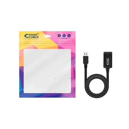 Cable prolongador nanocable con amplificador usb 3.0 usb - a - m - usb - a - h 5 m