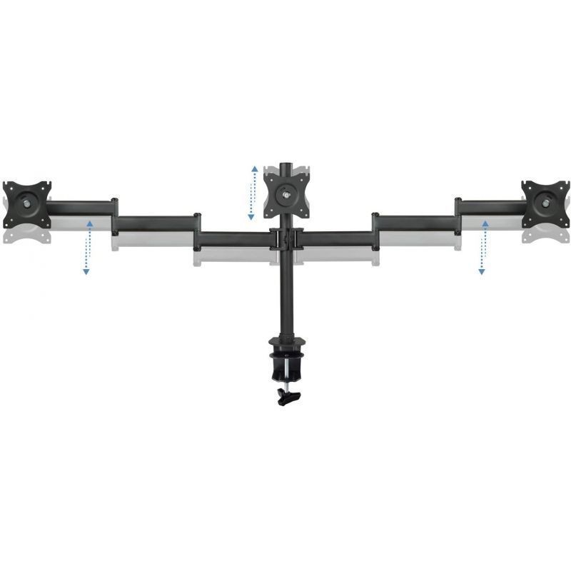 Tooq DB1327TN-B Soporte Monitor Mesa 3Brazos 13-27