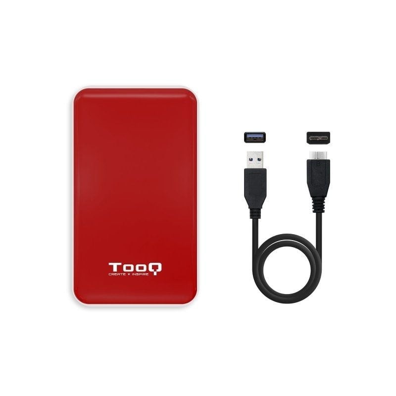Carcasa disco duro tooq tqe - 2528r 2.5 pulgadas sata3 micro usb roja