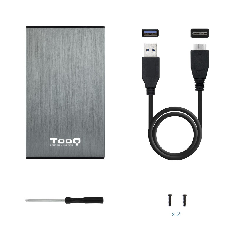 Tooq TQE-2527G Caja HDD 2.5″ USB 3.1 Gen1/USB 3.0
