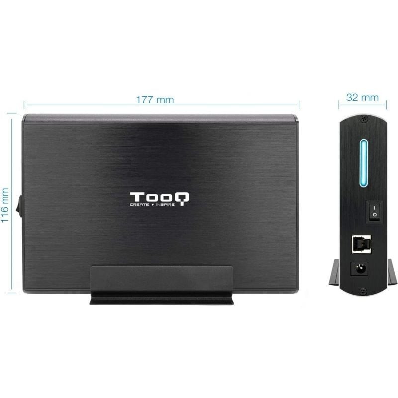 TooQ TQE-3531B Caja HDD 3.5″ USB 3.1Gen1 Negra