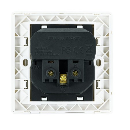 Roseta de Pared Nanocable 10.35.0010/ 1 Schuko/ 2 USB