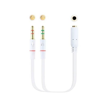 Nanocable Cable Audio Jack 3.5/H 2xJack 3.5/M 20cm