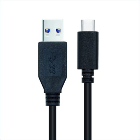 Cable usb(a) 3.1 a usb(c) 3.1 nanocable 1.5m negro - macho a macho