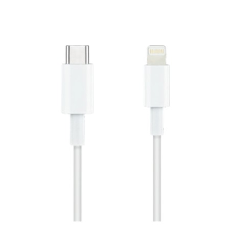 Cable USB 2.0 Tipo-C Lightning Nanocable 10.10.0601/ USB Tipo-C Macho - Lightning Macho/ 1m/ Blanco