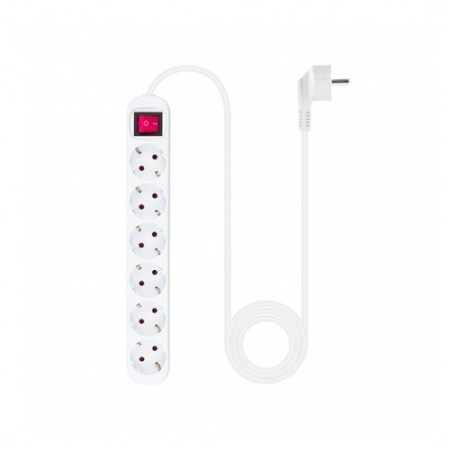 Nanocable Regleta 6 tomas con interruptor Blanca