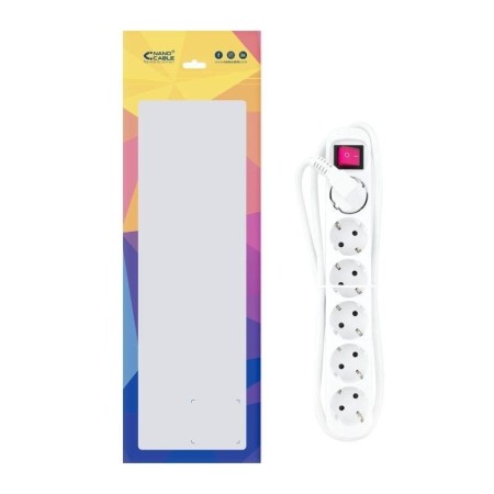 Nanocable Regleta 6 tomas con interruptor Blanca