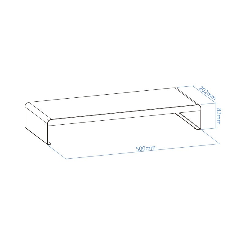 Tooq Soporte elevador para monitor/portátil NEGRO