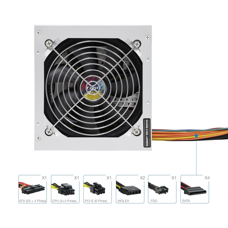 Fuente alimentacion tooq tqapolo - 500sp 500w pfc activo atx