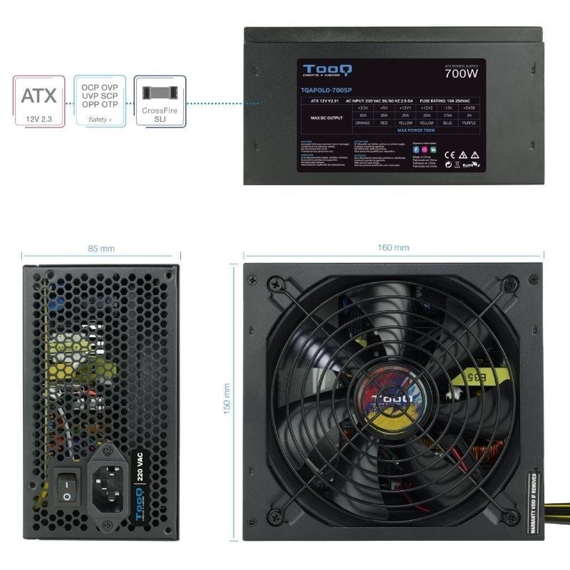 Tooq Fuente Alimentación TQAPOLO-700SP 700W