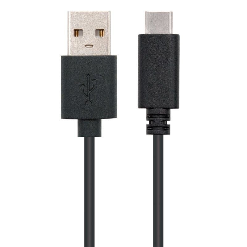 Cable USB 2.0 Nanocable 10.01.2103/ USB Macho - USB Tipo-C Macho/ 480Mbps/ 3m/ Negro