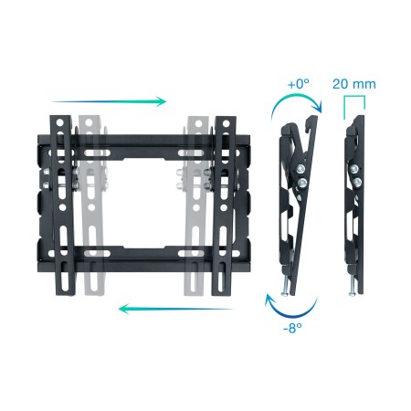Soporte pared tv television monitor tooq lp1044t - b 23 pulgadas - 43 pulgadas carga maxima 45kg