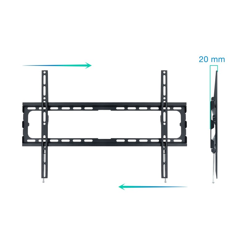 Soporte pared tv television monitor tooq lp1080f - b 37 pulgadas - 80 pulgadas carga maxima 45kg