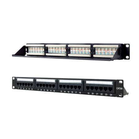 Nanocable Panel Parcheo 24P CAT.6A UTP 19″1U Dual