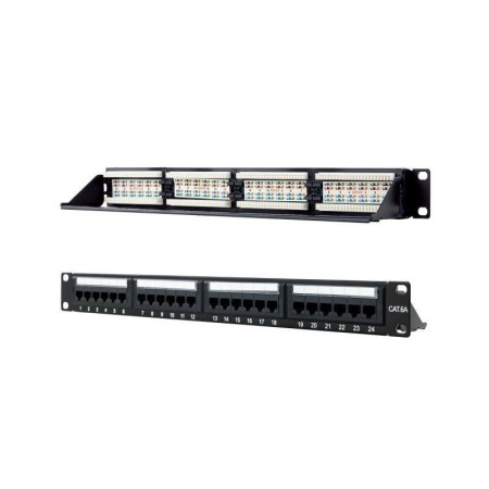 Nanocable Panel Parcheo 24P CAT.6A UTP 19″1U Dual