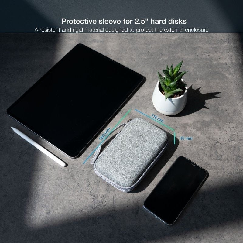 Funda para Disco Externo de 2.5″ TooQ TQBC-E2503G/ Gris