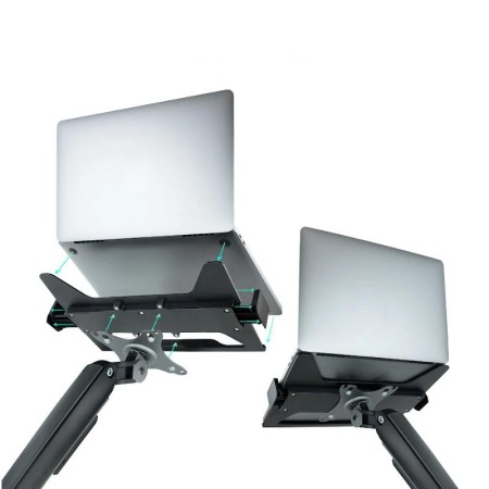 Soporte TooQ TQLH1117-B para Portátiles hasta 17.3″/ Hasta 9Kg