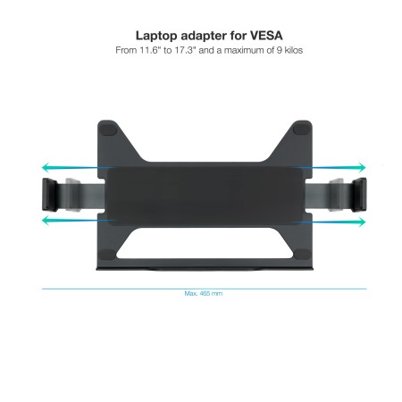 Soporte TooQ TQLH1117-B para Portátiles hasta 17.3″/ Hasta 9Kg