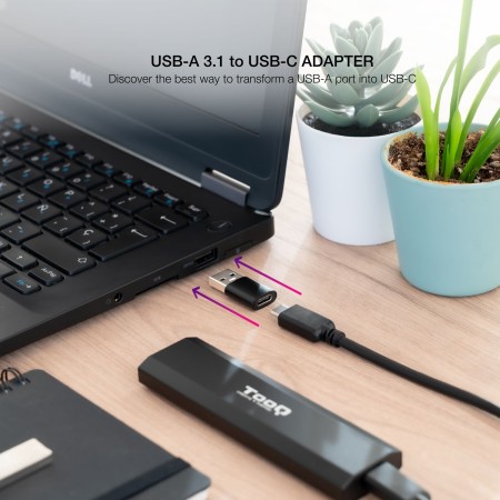 Adaptador USB 3.1 Nanocable 10.02.0012/ USB Macho - USB Tipo-C Hembra