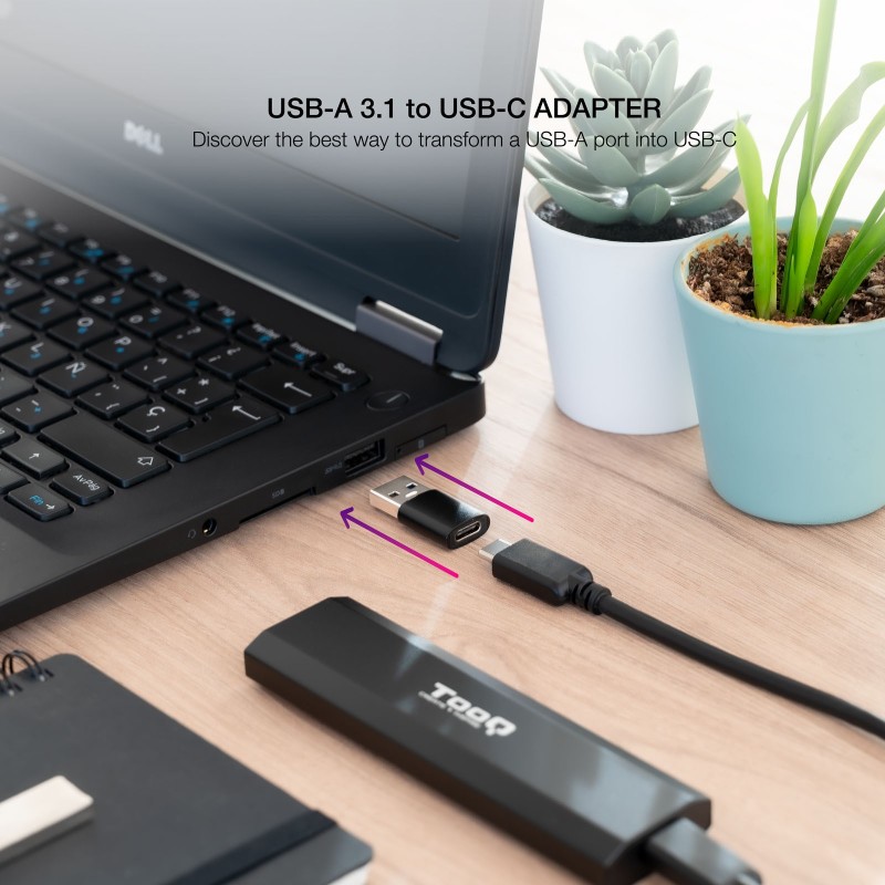 Adaptador USB 3.1 Nanocable 10.02.0012/ USB Macho - USB Tipo-C Hembra