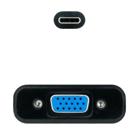 Nanocable Conversor USB-C/M a VGA/H Negro 10cm