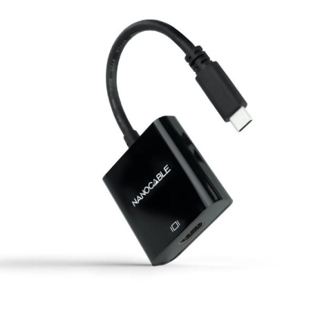 Nanocable Conversor USB-C/M a HDMI/H Negro 15cm