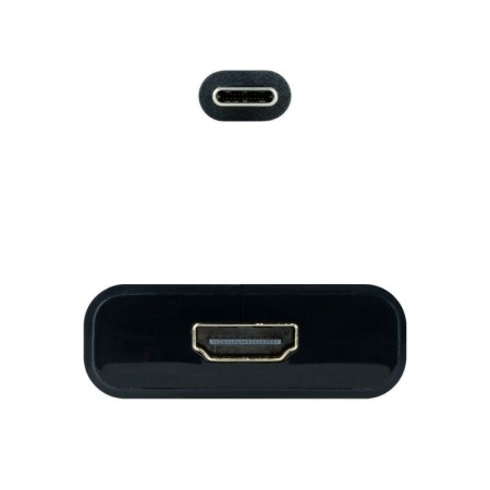 Nanocable Conversor USB-C/M a HDMI/H Negro 15cm